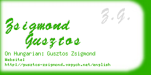 zsigmond gusztos business card